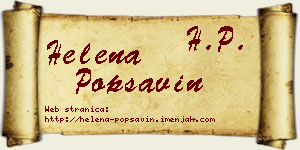 Helena Popsavin vizit kartica